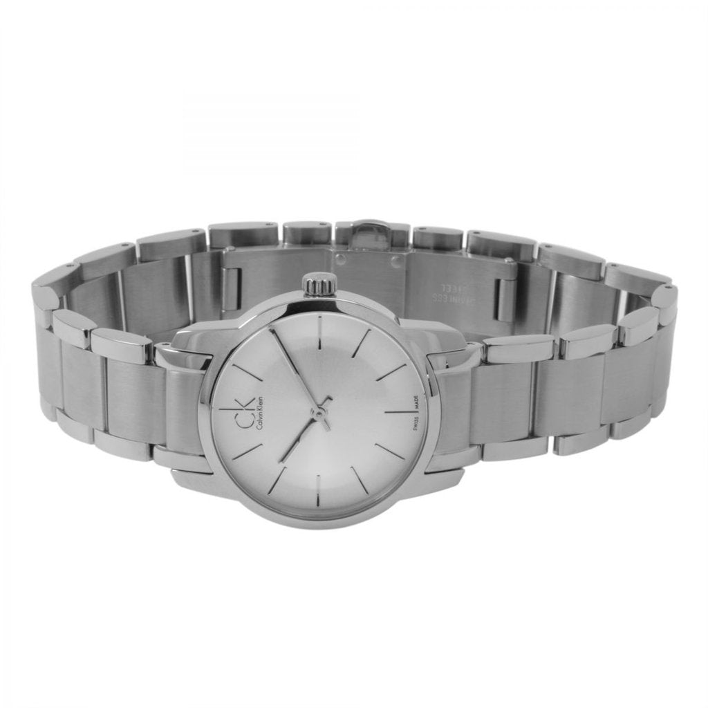 NEW Calvin Klein City Stainless Steel Ladies Watches - Silver K2G23126全新 Calvin Klein City 不銹鋼女士手錶 - 銀色 K2G23126