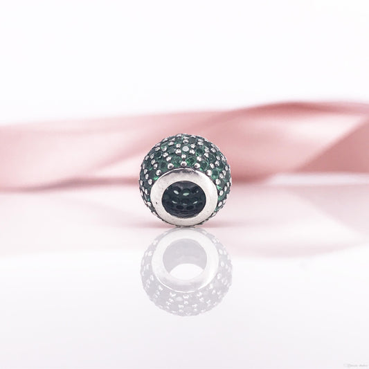 Pandora SEND A GIFT IDEA Green Pavé Ball Charm #791051CZN