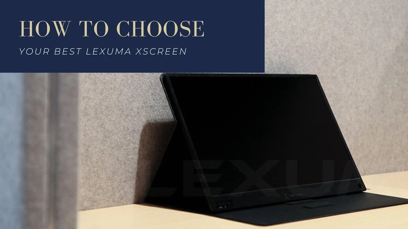 Lexuma XScreen Portable Monitor dual screen setting blog comparison on with or without built-in battery cover photo