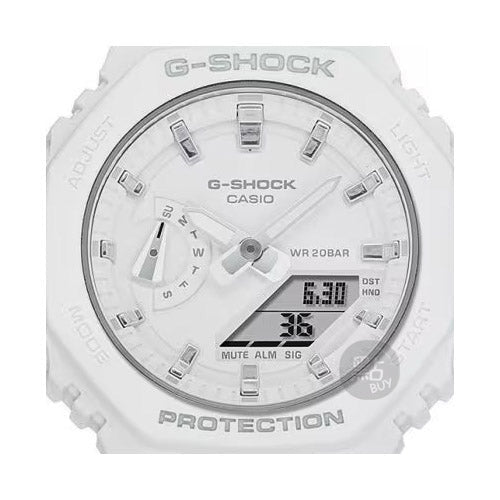 CASIO G-SHOCK White Women Watch #GMA-S2100-7AER close up 