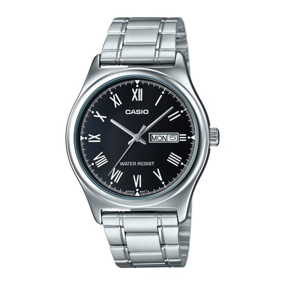Casio Enticer 黑色羅馬數字錶面不鏽鋼男士手錶 MTP-V006D-1BUDF - main product photo