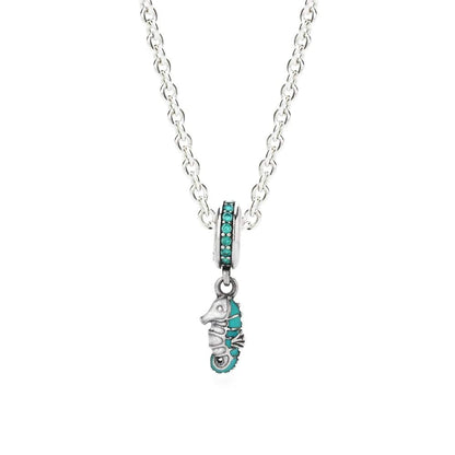 Pandora SEND A GIFT IDEA Tropical seahorse pendant charm #791311MCZ