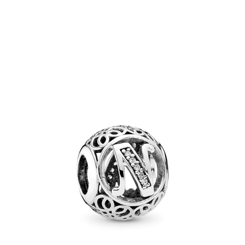 Pandora 復古 N 字母串飾 #791858CZ