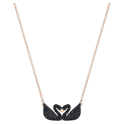 SWAROVSKI Black Iconic Swan necklace #5296468