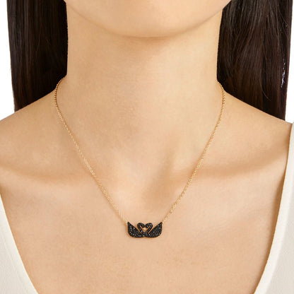 SWAROVSKI Black Iconic Swan necklace #5296468