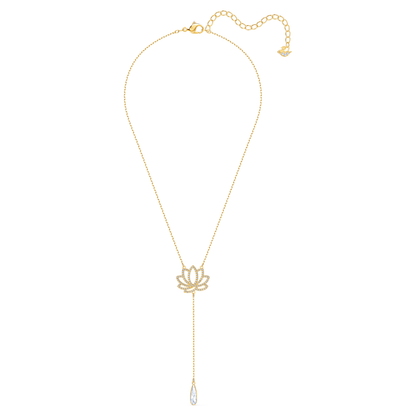 SWAROVSKI Symbolic Lotus Necklace - White & Gold-tone Plated #5521346